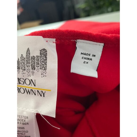 Allison Brown NY Dramatic Cape with Mega Buttons Size 2X Relaxed Fit Red Layers - Picture 5 of 7